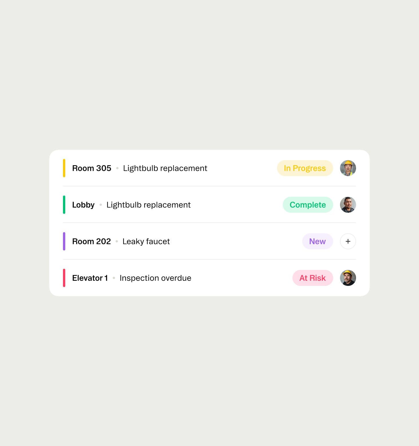 Hotel maintenance ticket tracking system