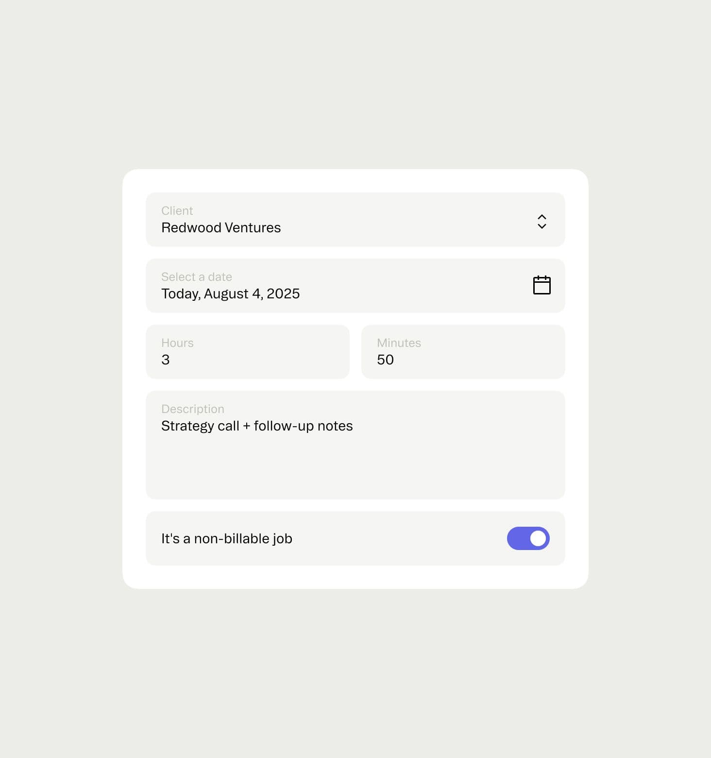 Professional services time tracking and billing system