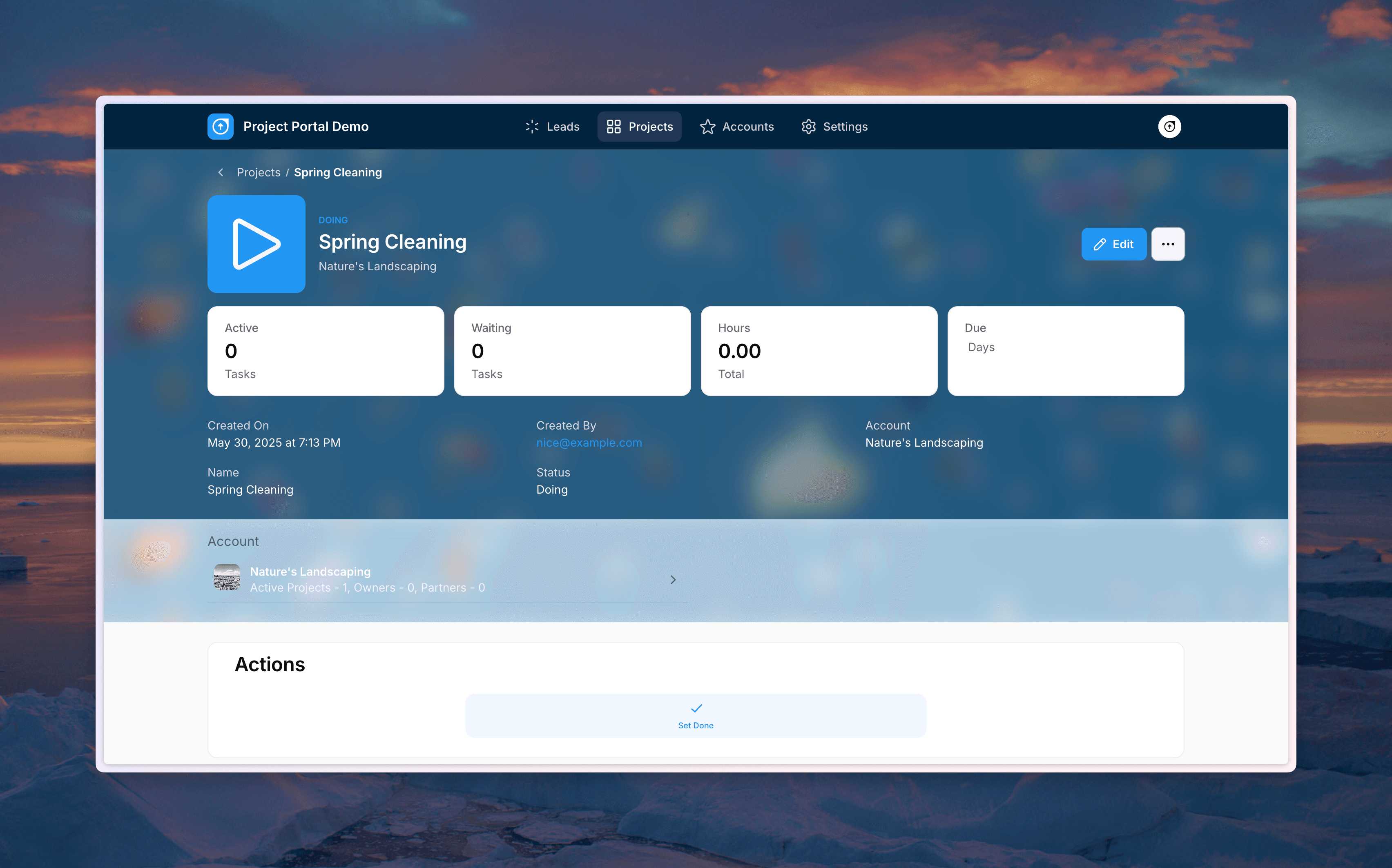 Custom Project Portal App